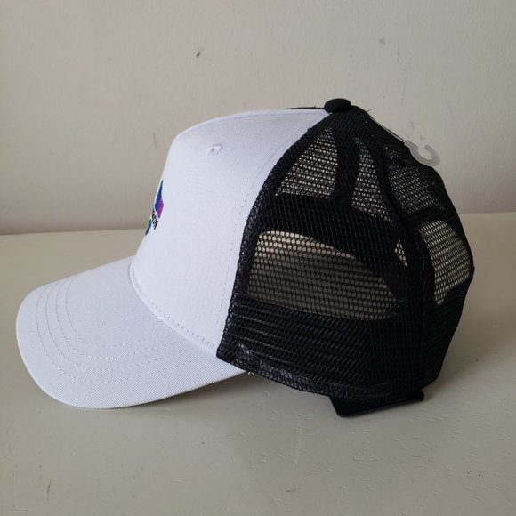 True Religion Horseshoe Logo Rainbow Adjustable Snapback Hat Cap Trucker Mesh - Picture 3 of 10